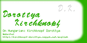 dorottya kirchknopf business card